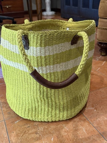 Gap market bag jute - bag, chartreuse