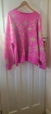 Bright Pink Jumper With Gold