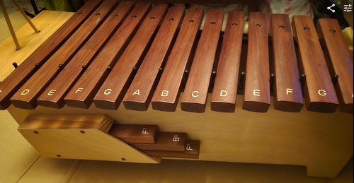 Vintage xylophone wooden - wooden, box