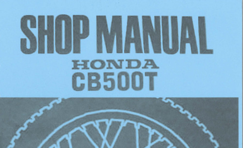 Honda cb500t workshop service - honda,