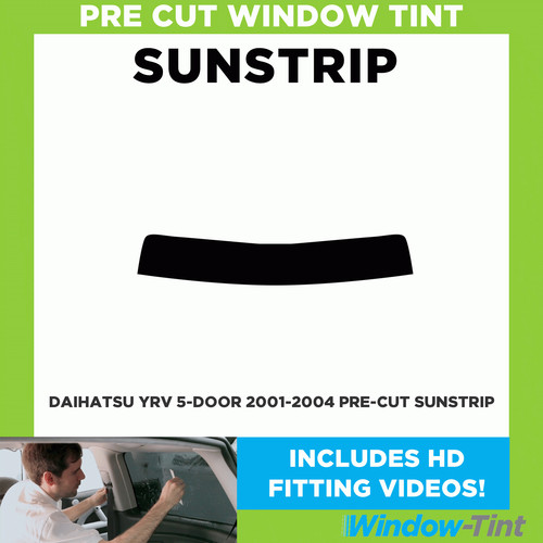 Pre cut tinted sunstrip - tinted, for