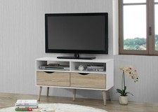 White & Oak Effect Small TV