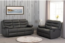 Roma | Grey | Leather Recliner