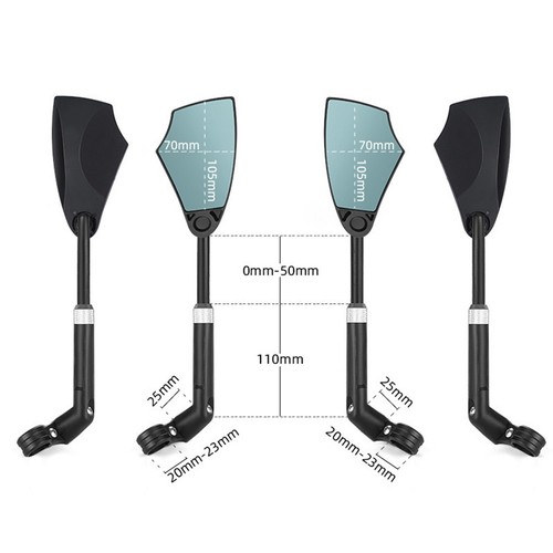 Bike mirror with adjustable - mirror,