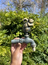 Vintage Bronze or Brass Metal Squirrel Spigot Outdoor Water Faucet Hose Tap