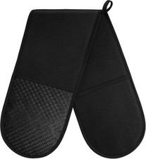 Black double oven - gloves, |