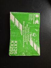 GENUINE KAWASAKI KX125/250 OWNERS MANUAL L1 1999 2000