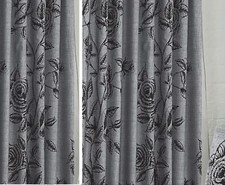 WILD ROSE FLORAL SLATE 66" x