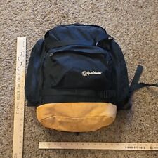 Vintage Gander Mountain Backpack School Made In USA Leather Bottom Canvas