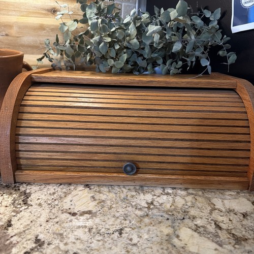 Vintage wooden roll top - top, bread