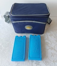 Vintage CALIFORNIA INNOVATIONS Insulated Cool Bag and 2 freezer blocks. Blue