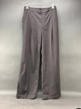 MUJI Womens Gray Pleated Wide
