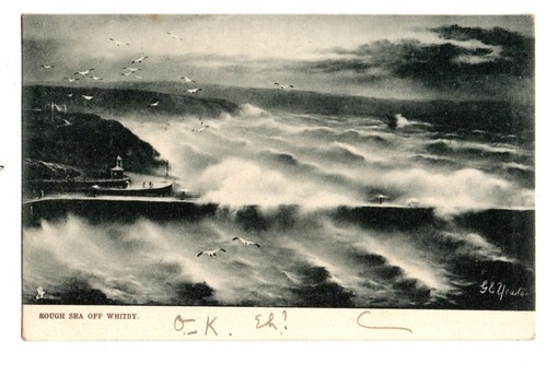 Yorkshire rough sea off - yorkshire.,