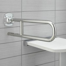 Folding Grab Rail Chrome 650 mm disable support bar elderly people Bath store