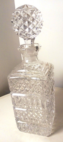 Lead crystal glass decanter - glass, decanter-