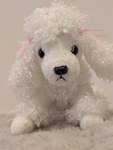 Aurora white poodle plush - plush, soft