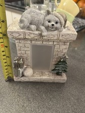 Light Up Santa Fireplace Ornament