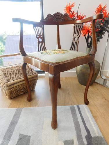 Edwardian mahogany carved - edwardian,
