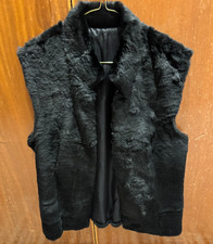 Black rabbit fur gilet