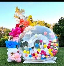 HIRE only -  blue Bouncy Castle ballon domeBirthday Wedding Party Baby Shower