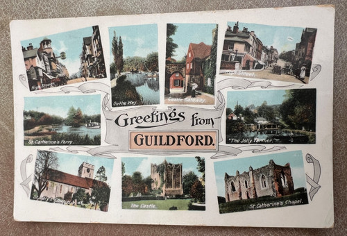 Antique postcard guildford - postcard,