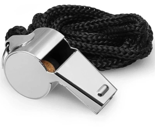 2pc metal referee whistle - metal, with