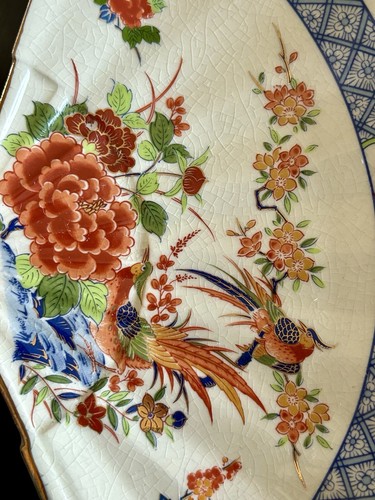 Porcelain ceramic asian fan - porcelain,