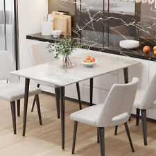 Large Dining Table 4 to 6 Seater Marble Table Breakfast Home Kitchen Restaurant