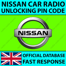 NISSAN RADIO UNLOCKING PIN CODE ALMERA JUKE MICRA NAVARA NOTE QASHQAI X-TRAIL