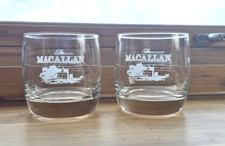 The Macallan Single Malt Whisky Whiskey Scotch Tumbler Glasses Bar Pub Pair
