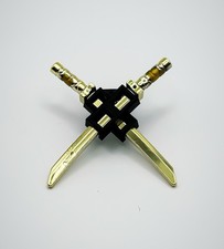 Lego Chrome Gold Plated Katana Sword 21459 with Holder Ninjago New!!