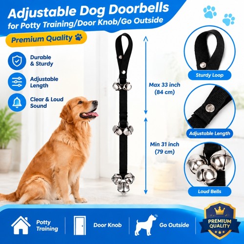 Adjustable dog doorbells - dog,