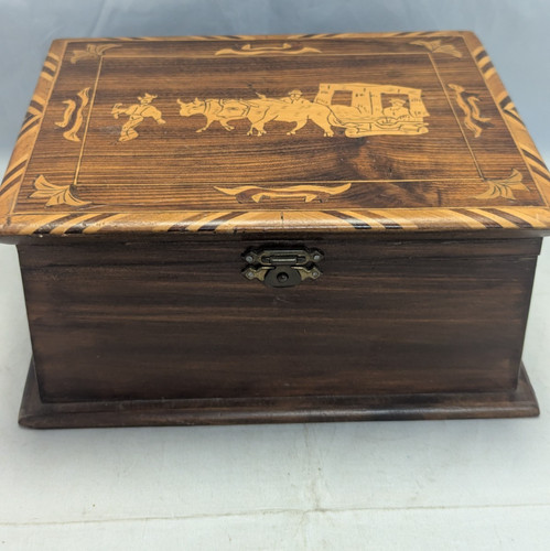 Vintage madeira inlaid wooden - inlaid,