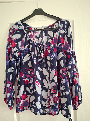 Indigo cotton silk mix - m&s,