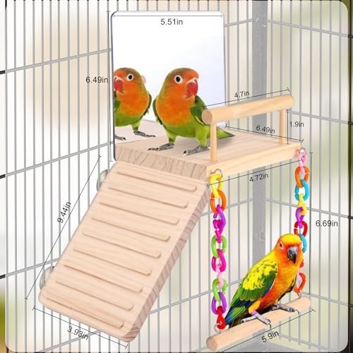 Wooden bird perch play - bird, stand