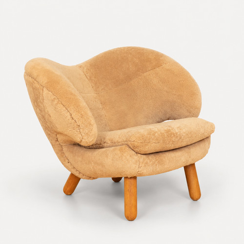 Pelican chair sheepskin by - chair, in