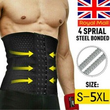 MEN WAIST TRAINER BODY SHAPER TUMMY CONTROL BELT BELLY FAT BURNER SLIMMER CORSET