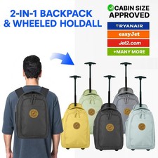 Ryanair Free Underseat Wheeled Bag 40x25x20cm 2in1 Backpack Trolley Holdall