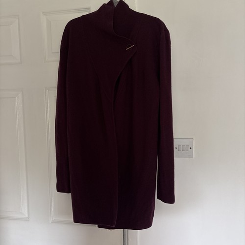Jigsaw plum long wool coat - plum,
