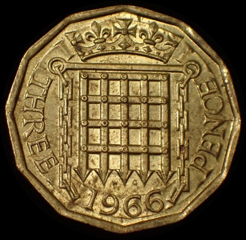 Three pence 1966 - three, 3