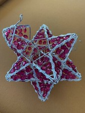 Pink Beaded   Moravian Star