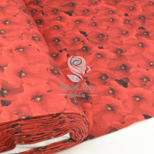 Poppy digitally printed - , fabric