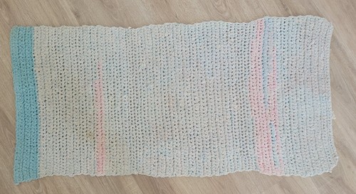 Vintage hand made rag - rag, rug