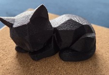 Black 3d  Cat Ornament 10cm