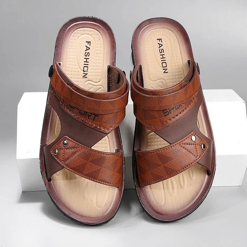 Mens leather sandals summer - sandals,