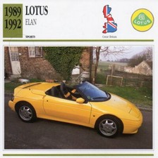 1989-1992 LOTUS ELAN Sports Classic Car Photo/Info Maxi Card