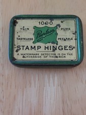 Vintage Peerless 1000 Stamp Hinges Tin Box
