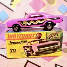 Matchbox Superfast MB70 Dodge Dragster with black Base, Boxed Model Paint Defect