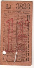 Bus / Tram ticket LGOC 1½d Ser 11 Greyhound Road - Liverpool St