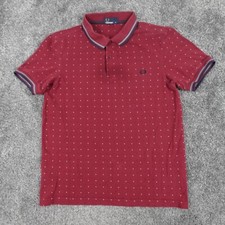 Fred Perry Polo Shirt Red Mens
